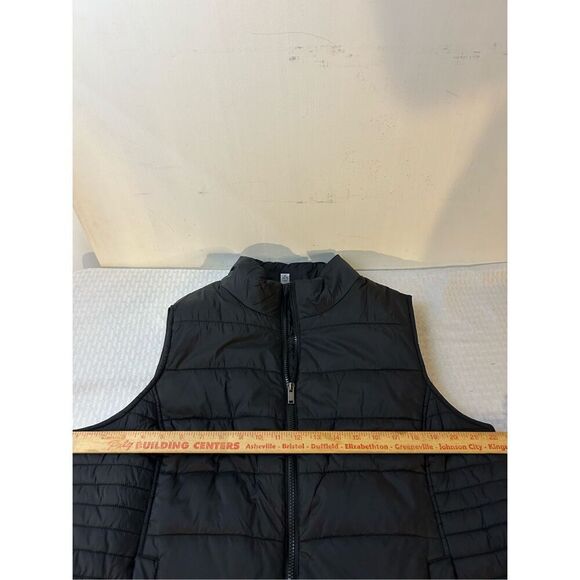 Time & Tru nylon puffer vest black zipper xl 16/18 new - Picture 5 of 7